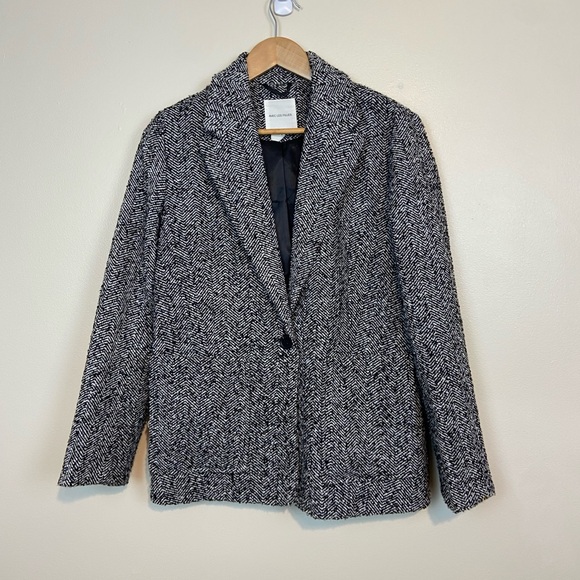 Anthropologie X Avec Les Filles Relaxed Patch-Pocket Tweed Blazer Coat - Picture 6 of 11